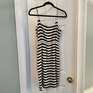 J. CREW Black and White Striped Dress - Size 0